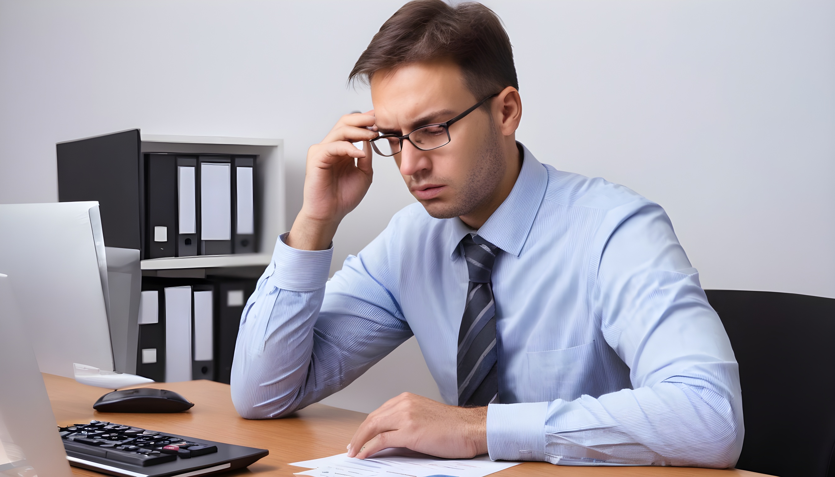 stressed accounts payable employee